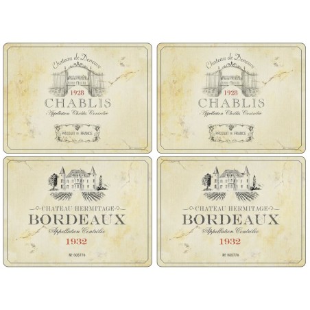 Wine Label Placemats Vin de France Pimpernel