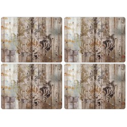 Pimpernel Frozen in Time placemats, wood effect design