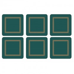 All 6 Classic Emerald Pimpernel drinks coasters