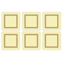 All 6 Classic Cream drinks coasters by Pimpernel