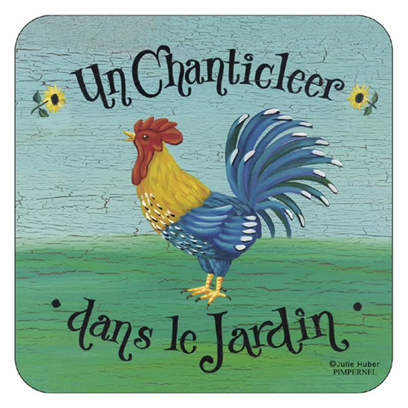 Pimpernel Dans Le Jardin Animal Coasters- Rooster design