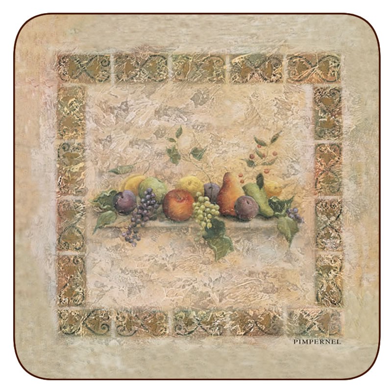 Tuscan Palette fruit design coasters by Pimpernel