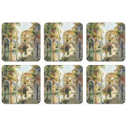 Pimpernel Venetian Scene drinks coaster set, all 6