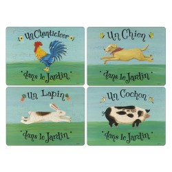 Pimpernel Farmyard Animal Placemats Dans Le Jardin - all 4