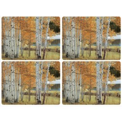 Pimpernel Placemats Birch Beauty autumnal tree yellow and gold design