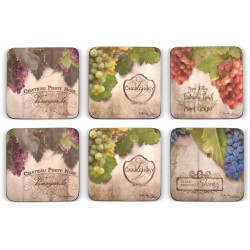 Tuscan Vineyard Pimpernel coaster set - all 6 designs