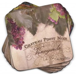 Tuscan Vineyard Pimpernel coaster set fanned out view